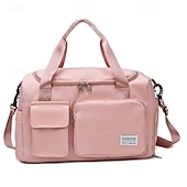 baratos armazenamento de bagagem e viagem-Bolsa de viagem de fim de semana, bolsa esportiva com compartimento para sapatos, bolsa de ginástica com compartimento para roupas molhadas e secas para mulheres e homens, bolsa de ombro de grande