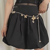 abordables ceinture-Chaîne Tour de Taille ancien Mode Femmes Bijoux de Corps Pour Quotidien Fête Rétro Alliage Papillon Argent Blanche Jaune 1 Pièce