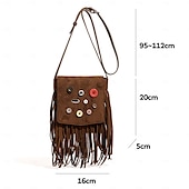 levne Příslušenství a další-Retro 70. léta taška Taška crossbody Hippie Třásně Dámské Párty Běžné / Denní Pride Parade Dospělé Taška
