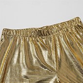 preiswerte Freizeithosen-Herren Disco-Hosen Schlaghosen Hose Freizeithose Knöpfe Tasche Einfach Komfort Party Bühne Disco-Lichter Mode Lässig Gold Mikroelastisch