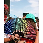cheap Event &amp; Party Supplies-Boots on The Ground Fan Large Folding Fan-Hand Fan Popping Fan for Line Dancing Clacking Fans for Boots On The Ground Dance, Party,Outdoor,Decoration
