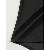 economico T-shirt in maglia waffle-Per uomo Maglietta Waffle Giacca di pelle Maglietta Manica Corta Con Cappuccio Estate Blocco di colori Moda Designer Casual Tasca Bottoni Davanti All'aperto Casuale Quotidiano Nero Verde Borgogna