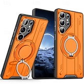お買い得  サムスン用ケース-S24 Ultra Plus、S23 Ultra/Plus、S22 Ultra、S25 Plus/Ultra 用の電話ケース 磁気吸着 スタンド付き 幾何学 TPU PC メタル