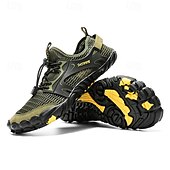 voordelige Herensneakers-Voor heren Sneakers Rivierschoenen Canyoning Casual Dagelijks PU Leder Netstof Ademend Comfortabel Anti-slip Veters Zwart Bruin Groen Zomer Lente