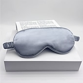 رخيصةأون ملابس البيت-قناع عيني للاستخدام أثناء النوم مزدوج الوجه مصنوع من الحرير الاصطناعي قناع سفر مرن قناع لراحة الغداء قناع عين للطيران مطبوع