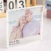 levne Personalizované dárky-personalizovaný fotoblok akrylové sklo na zakázku foto plaketa akrylový blok foto text krystal svatební dárek narozeniny Den otců svatby