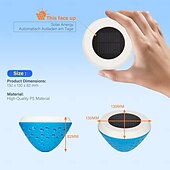 abordables Éclairage subaquatique-Lampes solaires sous-marines flottantes pour piscine, avec changement de couleur RVB, rechargeables, motif poisson, éclairage extérieur IP67 avec 6 modes d&#039;éclairage pour piscine creusée, jacuzzi,