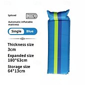 cheap Sleeping Gear-Sleeping Pad for Camping, Lightweight Memory Foam Camping Mattress with Pillow, Self Inflating Camping Pad 3cm Thick Foam, Air Mattress Inflatable Sleeping Mat for Backpacking,Hiking