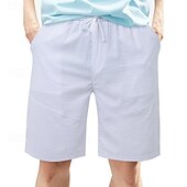 cheap Casual Shorts-Men&#039;s Shorts Summer Shorts Beach Shorts Casual Shorts Pocket Drawstring Elastic Waist Plain Comfort Breathable Short Outdoor Vacation Sport Casual Black White