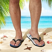 billiga Semester Sandaler-flip flops med tryckta havssköldpaddor för män – strandinspirerad och bekväm stil för strandutflykter, surfing och tropiska semestrar