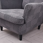 economico Rivestimento sedia wingback-Copertura per poltrona a orecchioni Geometrico Stampato e jacquard Poliestere Copriletto