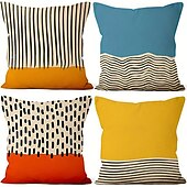 Vintage Ocean Pattern Decorative Toss Pillows Cover 1PC Soft Square Couch Cushion Case Pillowcase for Bedroom Livingroom Sofa Chair4