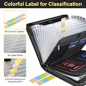 cheap Clothing &amp; Closet Storage-File Organizer - 26 Pocket Expanding Accordion File Folder with Zipper &amp; Labels, Fireproof &amp; Waterproof Document Organizer for Letter/A4 Size Files, Multi-Pocket File Storage Case for Home &amp; Office