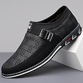 billige Uformelt-svarte slip-on joggesko for menn med teksturert design – komfortable sko for fritids- og hverdagsbruk