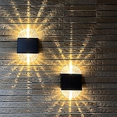 cheap Outdoor Wall Lights-2/4 Pcs Solar Fence Wall Lights Outdoor Waterproof  Gaeden Lights for Yard Deck Garden Patio Lighting Decoration