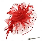 abordables Tocados-Tocados, sombrero de malla con flores para fiesta de té, tocado, velo, diadema para mujer, fiesta, boda