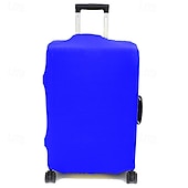 abordables almacenamiento de equipaje y viajes-Funda protectora para equipaje, funda elástica duradera de color sólido para maleta de viaje, funda de dacrón plegable lavable y a prueba de polvo para equipaje de mano. &amp;equipaje facturado