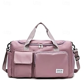 baratos armazenamento de bagagem e viagem-Bolsa de viagem de fim de semana, bolsa esportiva com compartimento para sapatos, bolsa de ginástica com compartimento para roupas molhadas e secas para mulheres e homens, bolsa de ombro de grande