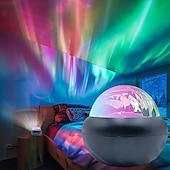 billiga Projektorlampa och laserprojektor-Liten magisk boll nordlys USB fjärrkontroll ljus flerfärgad roterande effekt för sovrum vardagsrum fest