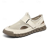 זול סנדלים חיצוניים-סנדלי גברים - עיצוב רשת נושם, סגנון נינוח לנסיעות יומיות והרפתקאות חוצות קלות