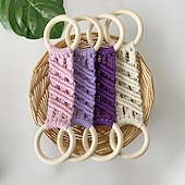 economico Tende macrame e stringa-Anello per asciugamano in crochet boho regalo per la festa della mamma supporto per asciugamano in macramè da cucina anello porta asciugamani in macramè anello per asciugamani da appendere in crochet