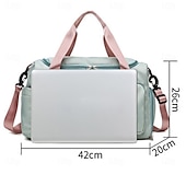 baratos armazenamento de bagagem e viagem-Bolsa de viagem de fim de semana, bolsa esportiva com compartimento para sapatos, bolsa de ginástica com compartimento para roupas molhadas e secas para mulheres e homens, bolsa de ombro de grande