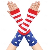  250-jähriges Jubiläum USA Handschuhe Strümpfe / Strumpfhosen USA Flagge Lässig Erwachsene Herren Damen Fünfhundertjahrfeier Maskerade Unabhängigkeitstag / 4. Juli Lässig Festival Verkleiden