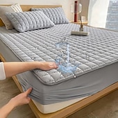 abordables Parures de draps-Housse de lit protectrice imperméable Queen Full King protège-matelas ajusté drap imperméable protecteur housse de matelas en taffetas shaggy ultra douce et confortable anti-acariens