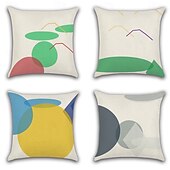 preiswerte Dekorative Wurfkissen-Geometrischer Dekorations-Wurfkissenbezug 4PC Weicher quadratischer Couchkissenschutz für Schlafzimmer Wohnzimmer Sofa Stuhl