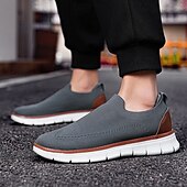 abordables Chaussures sans lacets &amp; mocassins-Baskets en tricot à enfiler pour homme – Chaussures de marche décontractées, légères et respirantes, idéales pour les voyages d&#039;été et le quotidien