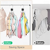 preiswerte Haken und Befestigungen-2er-Pack Tanktop-Kleiderbügel, BH-Kleiderbügel für Schrank-Organizer, max. 36 Stauraum, platzsparend, um 360° drehbar, BH-Organizer aus Metall, Schrank-Organizer und Aufbewahrung für Tanktops, BHs,
