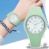 cheap Quartz Watches-SANDA  Womens Watches Casual Fashion Quartz Watch Waterproof Drop Resistant HD Digital Scale Display Women Clock 6056