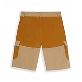 cheap Classic-Men&#039;s Cargo Shorts Outdoor Shorts Casual Shorts Hiking Shorts Patchwork Multi Pocket Straight Leg Color Block Moisture Wicking Wearable Knee Length Outdoor Casual Daily Fashion Classic Style Black
