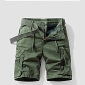 economico Classico-Per uomo Pantaloncini cargo Shorts Pantaloncini Estivi Coulisse Elastico in vita Multi-tasche Semplice Comodità Indossabile Lunghezza al ginocchio All&#039;aperto Sport Quotidiano Moda Casual Nero Cachi