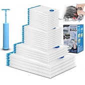 abordables stockage de bagages et de voyage-Sacs de voyage sous vide avec fermeture à pompe, sacs pour vêtements, couvertures, rangement peu encombrant, format cabine, sacs d&#039;emballage de compression pour bagages et valises
