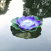 economico Luci subacquee-1 pz luce galleggiante solare per laghetto con loto, luce da giardino per esterni, cortile, foglia di loto, decorazione per laghetto, piscina, illuminazione, luce galleggiante per l&#039;acqua
