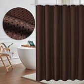 cheap Shower Curtains-Luxury Waffle Weave Shower Curtain 180cm*180cm(70&quot;*70&quot;) Water Repellent Bathroom Bathtub Cloth Fabric Shower Curtain Set, Hole-Free Toilet Partition Curtain for Separating Dry Wet Area