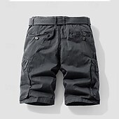 economico Classico-Per uomo Pantaloncini cargo Shorts Pantaloncini Estivi Coulisse Elastico in vita Multi-tasche Semplice Comodità Indossabile Lunghezza al ginocchio All&#039;aperto Sport Quotidiano Moda Casual Nero Cachi