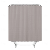 economico Tende doccia-Tende da doccia per bagno tenda da doccia in poliestere con motivo a strisce in tessuto waffle e occhielli in metallo e ganci in plastica 180cm*180cm (70&quot;*70&quot;)