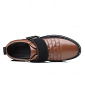 billiga Tillfällig-bruna slip-on sneakers för män med kardborreband – trendiga skor för vardagskläder och aktiv livsstil