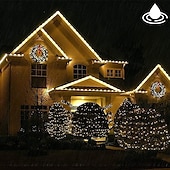 cheap Plug String Lights-10m  100 LEDs 12V Low Voltage String Lights  High Power LED 1 x 12V 2A Adapter  Warm White White Blue Waterproof  Decorative Outdoor Waterproof Garden Lights  Garden Decoration Lamp 1 set