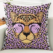 levne zvířecí styl-Dekorativní povlak na polštář zvířecí leopard 1PC měkký čtvercový povlak na polštář pro ložnici obývací pokoj pohovku křeslo