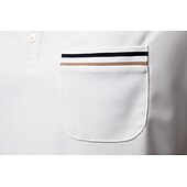 preiswerte Herren Elite Polo-Herren Farbblock Polo Strick-Polopullover Kurzarm Umlegekragen Formell Arbeit Sport &amp; Outdoor Stripe-Trim Streifen Rein Frühling Ganzjahres Weiß Dunkelrot Dunkelmarine