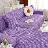cheap Sofa Cover-Stretch Couch Cushion Cover, 1 2 3 Seater Cushion Covers for L Shaped Sofa Chaise Longue, Sectional Sofa Slipcover Furniture Protector with Elastic Bottom