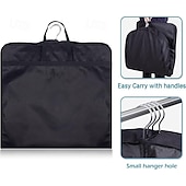 お買い得  衣類バッグとカバー-3パックのガーメントバッグ、クローゼットの収納や旅行用のスーツバッグ43個、マチ付き吊り下げガーメントバッグ、男性用スーツカバー、ハンドル付き、衣類、コート、ジャケット、シャツ用