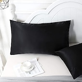 cheap Sheets &amp; Pillowcase-Satin Envelope Zipperless Pillowcase Simulated Silk Cold Feeling Pillowcase Pillow Cover
