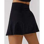 cheap Women&#039;s Skirts &amp; Skorts-US Open Women&#039;s Tennis Skirts Tennis Skirts with Shorts Side Pockets Side Split Stretchable Tennis Golf Pickleball Solid Colored Bottoms Black White Brown Tennis Clothing