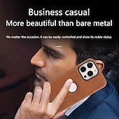 cheap iPhone Cases-Phone Case For Apple AirTag iPhone 16 Pro Max Plus iPhone 15 14 Pro Max Plus iPhone 13 12 Pro Max Back Cover Magnetic Adsorption Support Wireless Charging Shockproof Geometric Pattern PU Leather