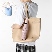 abordables Fournitures pour la maison-Parapluie de protection UV, parapluie automatique à trois volets avec boucle, parapluie de voyage coupe-vent pour l&#039;été, parapluie compact à ouverture et rétractation automatique pour les affaires et