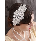 olcso Kiegészítők és még sok más-1920-as évek A nagy Gatsby Flapper fejpánt Gyöngyös karkötő Fülbevaló A nagy Gatsby Toll Retro Csillogó glitter Kristály / Strassz Női Farsang Valentin nap Álarcos mulatság Party estélyi viselet